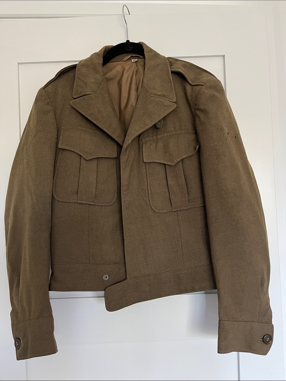 Men's Vintage Air Force Military Field Jacket in Olive Brown